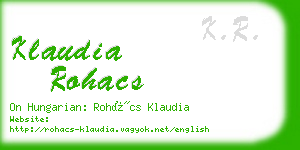 klaudia rohacs business card